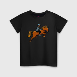 Детская футболка хлопок Наездник на лошади