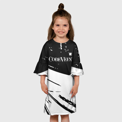 Детское платье 3D Code Vein Logo краска, цвет 3D печать - фото 4