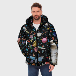 Мужская зимняя куртка 3D Космический мусор - фото 2