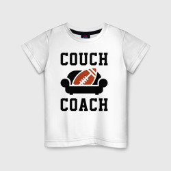 Детская футболка хлопок Диванный тренер американского футбола