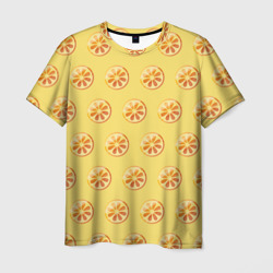 Апельсин Паттерн - Желтая версия – Мужская футболка 3D с принтом купить со скидкой в -23%