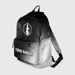 Tomb Raider glitch на темном фоне: символ, надпись – Рюкзак 3D с принтом купить