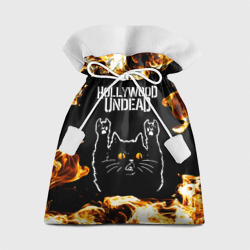 Подарочный 3D мешок Hollywood Undead рок кот и огонь