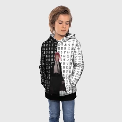 Детская толстовка 3D Макима - Иероглифы - Человек-бензопила - фото 2