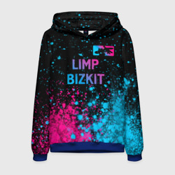 Мужская толстовка 3D Limp Bizkit - neon gradient: символ сверху