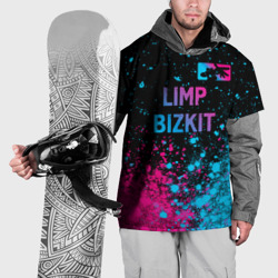 Накидка на куртку 3D Limp Bizkit - neon gradient: символ сверху