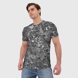 Мужская футболка 3D Металлические предметы - фото 2