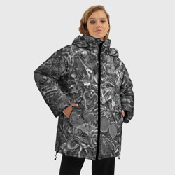 Женская зимняя куртка Oversize Металлические предметы - фото 2