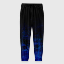 Мужские брюки 3D Однотонный черный и темно синий гранжевый градиент