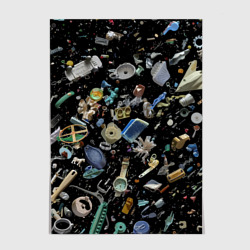 Постер Пластиковый мусор - всякая всячина