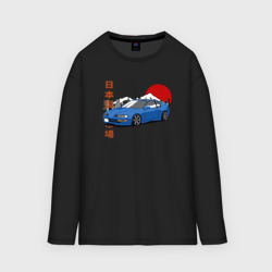 Женский лонгслив oversize хлопок Honda Prelude Japanese Retro Car