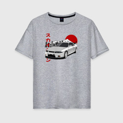 Женская футболка хлопок Oversize Nissan Skyline Gt-r r33 Japanese Retro Cars