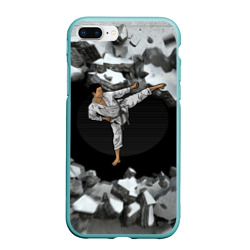 Чехол для iPhone 7Plus/8 Plus матовый Боевые искусства    каратист