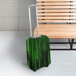 Чехол для чемодана 3D Двоичный код зеленый - фото 2