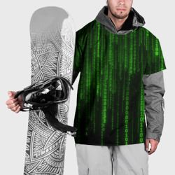 Накидка на куртку 3D Двоичный код зеленый