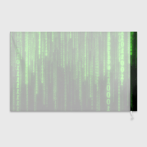Флаг 3D Двоичный код зеленый - фото 2