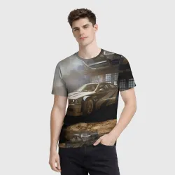 Мужская футболка 3D Nfs Most Wanted bmw - фото 2