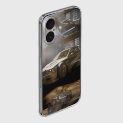 Чехол для iPhone 16 силиконовый с защитой камеры Nfs Most Wanted bmw - фото 2