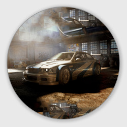 Круглый коврик для мышки Nfs Most Wanted bmw