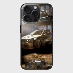 Чехол силиконовый для Apple iPhone 15 Pro матовый Nfs Most Wanted bmw