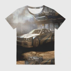 Женская футболка 3D Nfs Most Wanted bmw