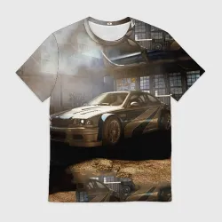 Мужская футболка 3D Nfs Most Wanted bmw