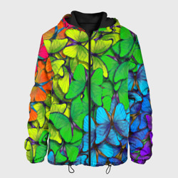 Мужская куртка 3D Бабочки и радуга