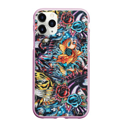 Чехол для iPhone 11 Pro Max матовый Татуировки олд скул reteo pop-art