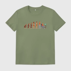 Мужская футболка хлопок Эволюция программиста programmer evolution