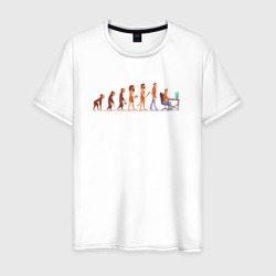 Эволюция программиста programmer evolution – Мужская футболка хлопок с принтом купить со скидкой в -20%