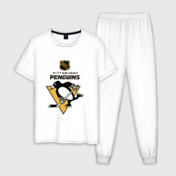 Мужская пижама хлопок Питтсбург Пингвинз НХЛ логотип
