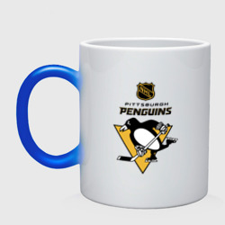 Кружка хамелеон Питтсбург Пингвинз НХЛ логотип