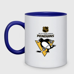Кружка двухцветная Питтсбург Пингвинз НХЛ логотип