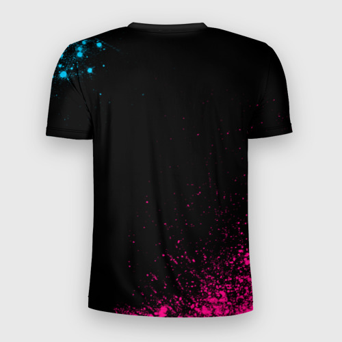 Мужская футболка 3D Slim Hitman - neon gradient, цвет 3D печать - фото 2