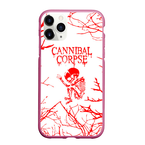 Чехол для iPhone 11 Pro матовый Cannibal Corpse ветки, цвет малиновый