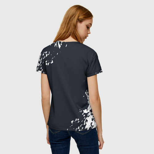 Женская футболка 3D с принтом Bring Me the Horizon краска, вид сзади #2