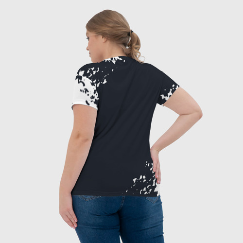 Женская футболка 3D с принтом Bring Me the Horizon краска, вид сзади #2