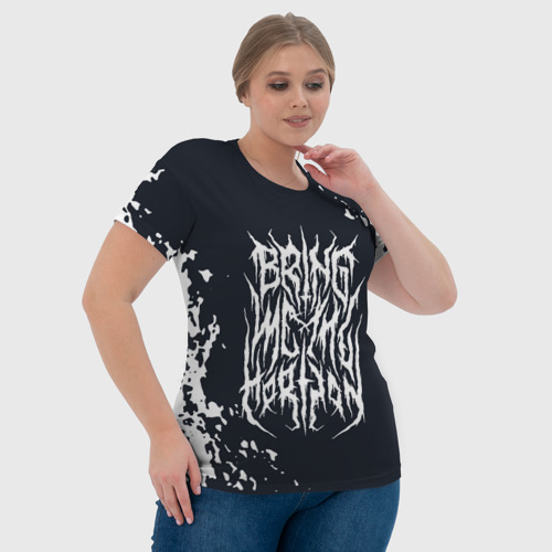 Женская футболка 3D с принтом Bring Me the Horizon краска, фото #4