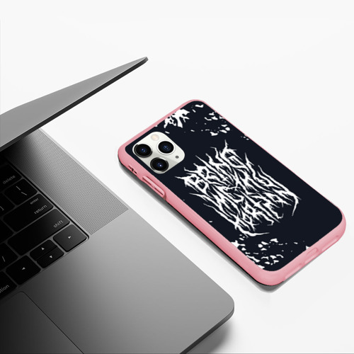 Чехол для iPhone 11 Pro Max матовый с принтом Bring Me the Horizon краска, фото #5