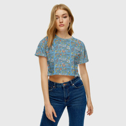 Женская футболка Crop-top 3D Стили музыки - фото 2