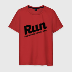 Run Like You Stole Something – Мужская футболка хлопок с принтом купить со скидкой в -20%