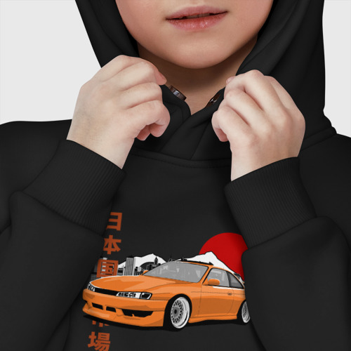 Детское худи Oversize хлопок Silvia s14 JDM Retro Car, цвет черный - фото 7