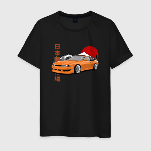 Мужская футболка хлопок Silvia s14 JDM Retro Car, цвет черный