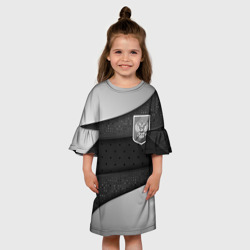 Детское платье 3D Черно белый герб России - фото 2