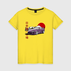 Женская футболка хлопок Toyota Supra A80 Mk4 Japan Legend