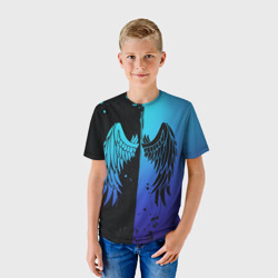 Детская футболка 3D Крылья инь янь - фото 2
