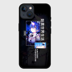 Чехол для iPhone 14 Re: Zero жизнь с нуля в другом мире - Rem