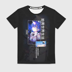 Женская футболка 3D Re: Zero жизнь с нуля в другом мире - Rem