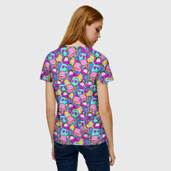 Женская футболка 3D Человечки с наушниками - фото 2
