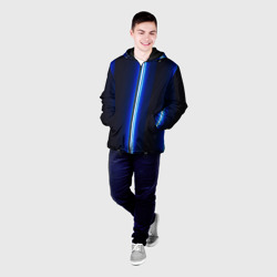 Мужская куртка 3D Неоновое синее свечение - фото 2